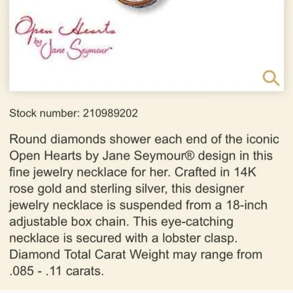 Open Heart Necklace by Jane Seymour from Kay's